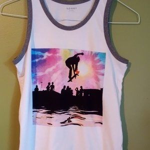 Old Navy Boys Summer Scene Tank Top Size 14-16